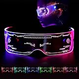Ulikey Leuchtende Brille, LED Brille, Cyberpunk Brille, Futuristische...