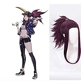 Coaroad LOL KDA Akali Cosplay Wigs Akali The Rogue Assassin Synthetic...