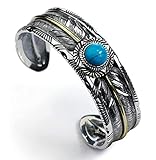 Südwesten Navajo Stil Oval Cabachon erweiterte Türkis Armreif...