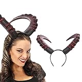 Asarly Bull Horn Teufel Dämon Hörner Stirnband für Halloween...
