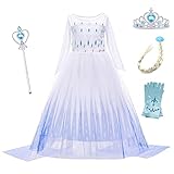 YOSICIL Eiskönigin 2 Prinzessin Elsa Kostüm Verkleidung Party...