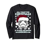 Star Wars Trooper Find The Droids For Christmas Text Langarmshirt