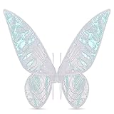 BluVast Feenflügel Erwachsene, Feenflügel Damen, White Flügel Fee...