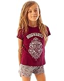 Harry Potter Hogwarts Crest Glitter Print Mädchen Pyjama mit langem...