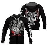 YOROOW-OUTDOOR Odin Thor Hammer Wikinger Tattoo Herren Sweatshirt,...