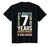 Kinder Geburtstag 7 Geschenke Shirt 7 Jahre Jungen Mädchen T-Shirt