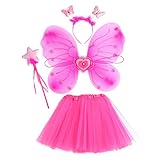 SOIMISS Mädchen Fee Kostüm Set mit Schmetterling Flügel Tutu...