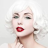 STfantasy Perücke weiße 20er Perücke weibliche Anime Cosplay Damen...