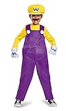 Disguise 98815K Deluxe Wario Mario Kostüm Kinder Halloween, M