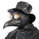 Creepy Party Pest Doktor Maske Schwarz Niet Lange Nase Vogelschnabel...