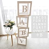 Babyparty Boxen Deko für Mädchen Jungen, 4 Stück Transparente...