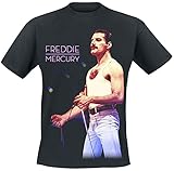 Queen Freddie Mercury - Mic Photo Männer T-Shirt schwarz M 100%...