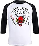 Fangkai Hellfire Club Stranger Things Erwachsene T-Shirt Baseball...