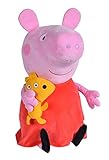 Simba 109261007 - Peppa Pig Plüschtier, 50cm, mit Plüschhund,...