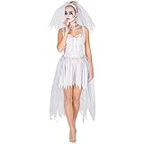 dressforfun Aufwendiges Zombie Braut Skelett Brautkleid Damen Kostüm...