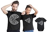 Pizza - Partner - T-Shirt Papa Vater Sohn Kind Baby Strampler Body...