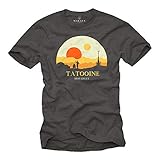 MAKAYA Herren T-Shirt mit Aufdruck Kurzarm Rundhals- Ausschnitt -...