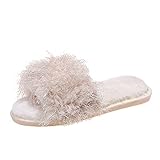 Dasongff Pantoffeln Frauen Fluffy Soft Plüsch Faux fur Slippers...