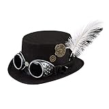 Boland 54502 - Hut Spacepunk mit Brille und Zahnrädern, für Damen,...