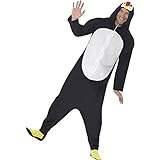 Smiffys Unisex Kostüm Pinguin Jumpsuit mit Kapuze Karneval Fasching...