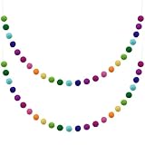 UBERMing 2 Stück Filz Pom Poms Girlanden Bunte Filz Kugel Girlanden...