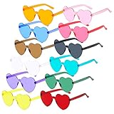 XINCHEN 12 Stück Herz Brille, Magische Farben Party Herz Brille,...