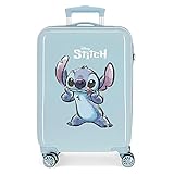 Disney Stitch Naughty Make a Face Kabinenkoffer Blau 38x55x20 cm...
