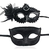 ZeroNine 2 Stücke Maske Venezianischen Liebhaber Spitze Maskerade...