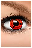 FUNZERA Farbige Sharingan Kontaktlinsen Halloween Rot NARUTO, 2 Stück...
