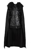 Jon Snow Kostüm schwarz PU Jacke voller Outfits mit Handschuhen für...