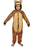 Funidelia | Tiger Onesie Kostüm für Jungen und Mädchen Größe 7-9...