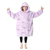 CityComfort Decke Hoodie Kinder Fleece Übergröße Kapuzenpullover...