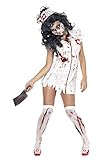 Smiffy's 34132M Zombie-Krankenschwesterkostüm, M, weiß