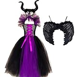 FYMNSI Kinder Mädchen Maleficent Kostüme Böse Königin Bösartige...