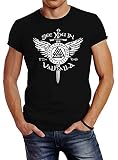 Neverless® Herren T-Shirt See You in Valhalla Schwert Runen Odin...