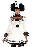 LegAvenue Damen Pierrot Clown Kostüme, White, Black, M/L