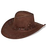 HC-Handel 910508 Cowboyhut Westernhut Western Wildlederoptik schwarz,...