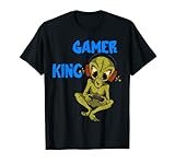Gamer King Zocker König PC Gaming Alien Konsolen Zocken T-Shirt