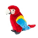 Teddys Rothenburg Kuscheltier Papagei stehend rot/blau/gelb 28 cm...