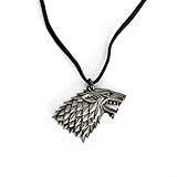 Game of Thrones House Stark Wappen Schattenwolf Kette Geschenk für...