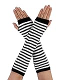sourcing map Damen Winterwärmer Fingerlose Daumenloch Elastische...