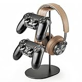 QinCoon Controller und Kopfhörer Halter, Aluminium und Holz Gaming...
