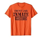 Gefangene Uniform Sträfling Anzug Kostüm Herren Damen Kinder T-Shirt