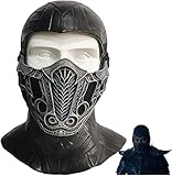 Sub Zero Latex Maske Mortal Kombat Kopfbedeckung 2021 Film Cosplay...