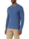 Tommy Hilfiger Herren Pullover ohne Kapuze, Blau (Blue Coast), L