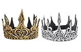 VKI® 2 Stück Mittelalterliche Königskrone Stirnband Tiara Bühne...