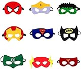 Tukcherry Superhelden-Masken, 9 Stück Kindermasken verkleiden sich...