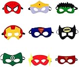 Tukcherry Superhelden-Masken, 9 Stück Kindermasken verkleiden sich...