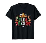 Sombrero Chili Mexikaner Geschenk Es Lebe Mexiko T-Shirt