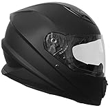 Integralhelm Helm Motorradhelm RALLOX 62 Schwarz Matt Größe M...